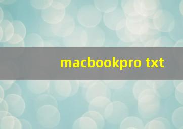 macbookpro txt